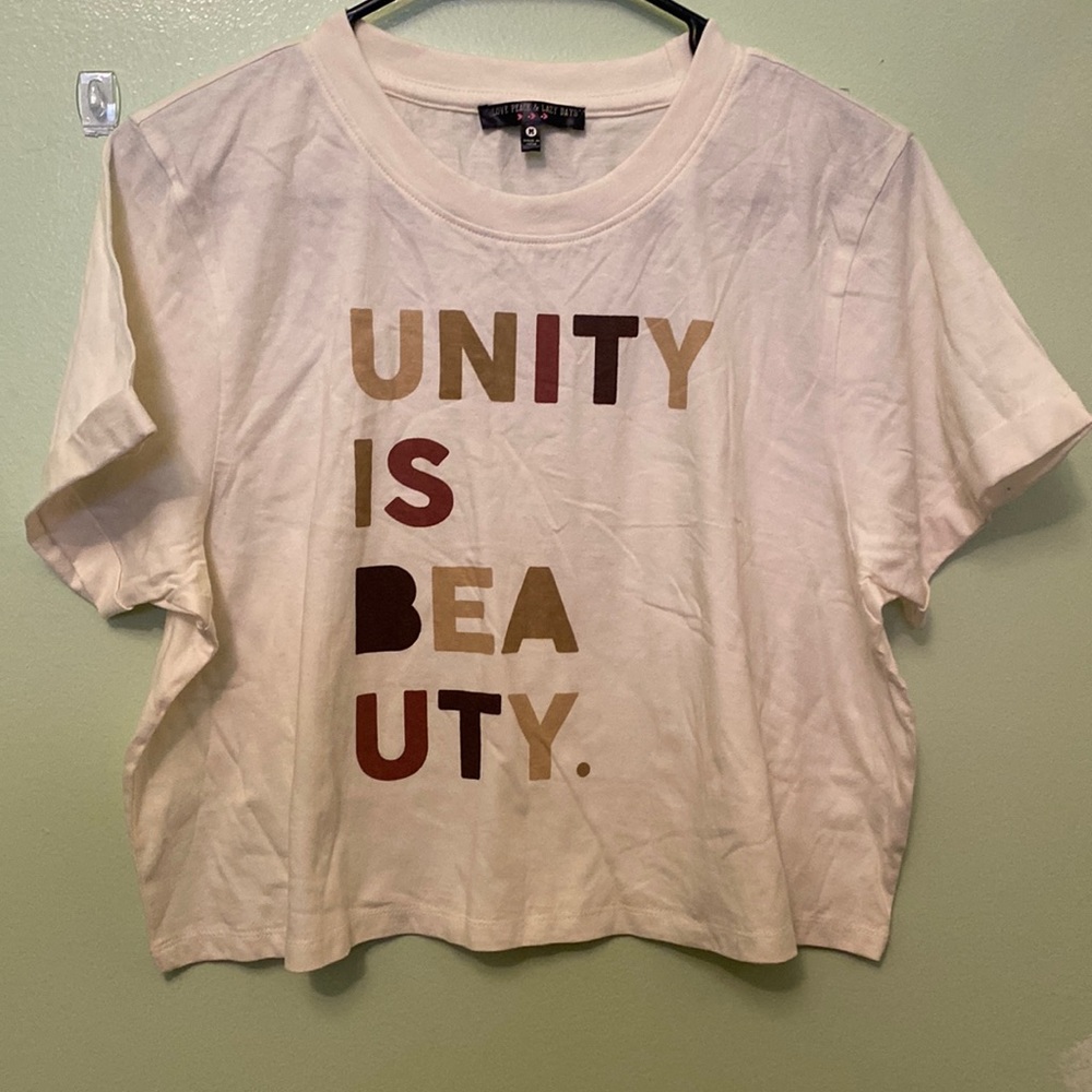 Unity is Beauty crop top Love Peace & Lazy Days